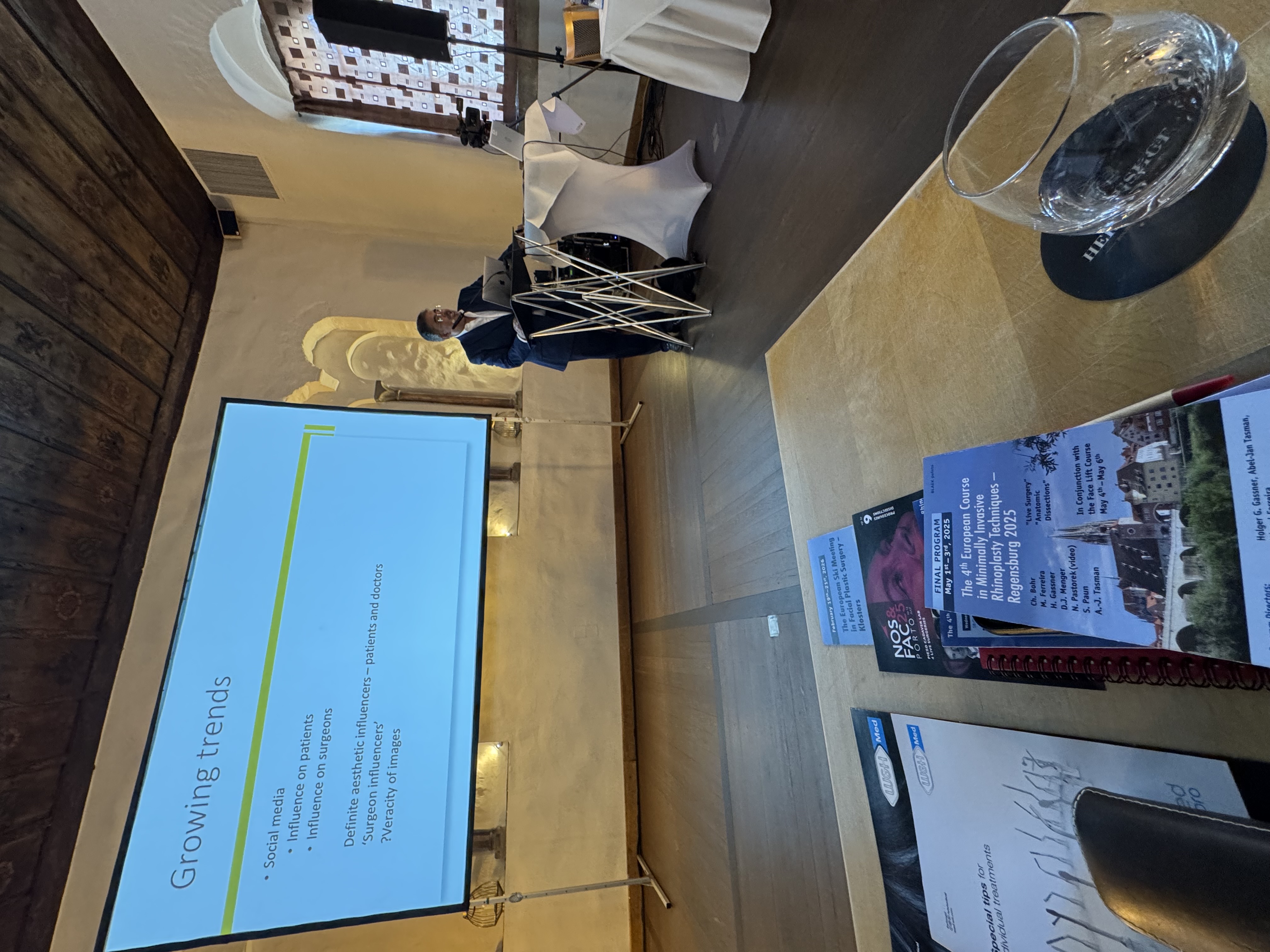 Mr Paun presenting at European rhinoplasty conference